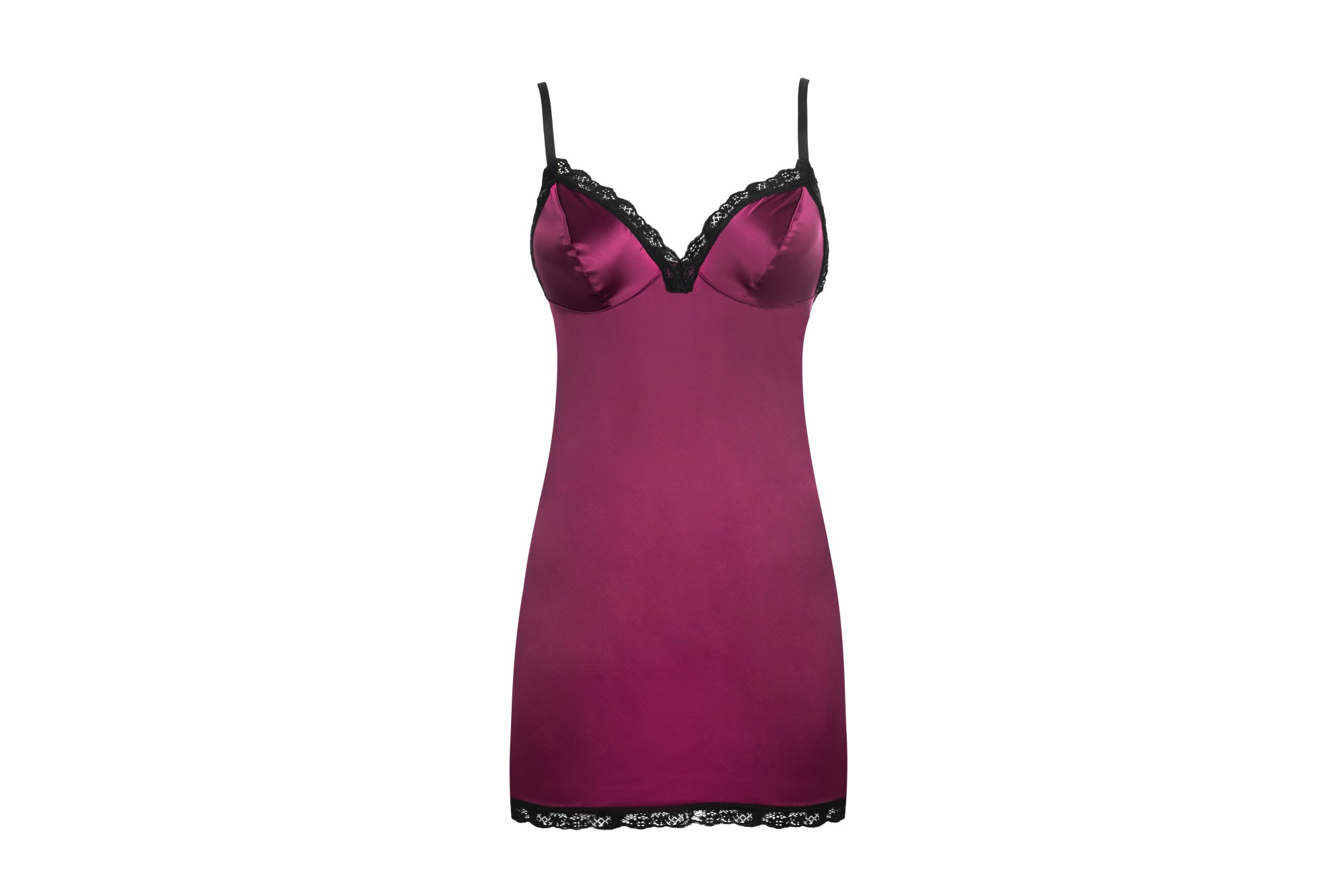 Phemiena bordowa koszulka nocna LivCo Corsetti Fashion CoFashion