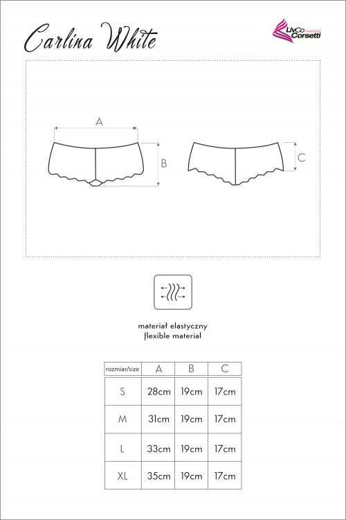 Carlina White LC 6072 S M L XL LivCo Corsetti Fashion