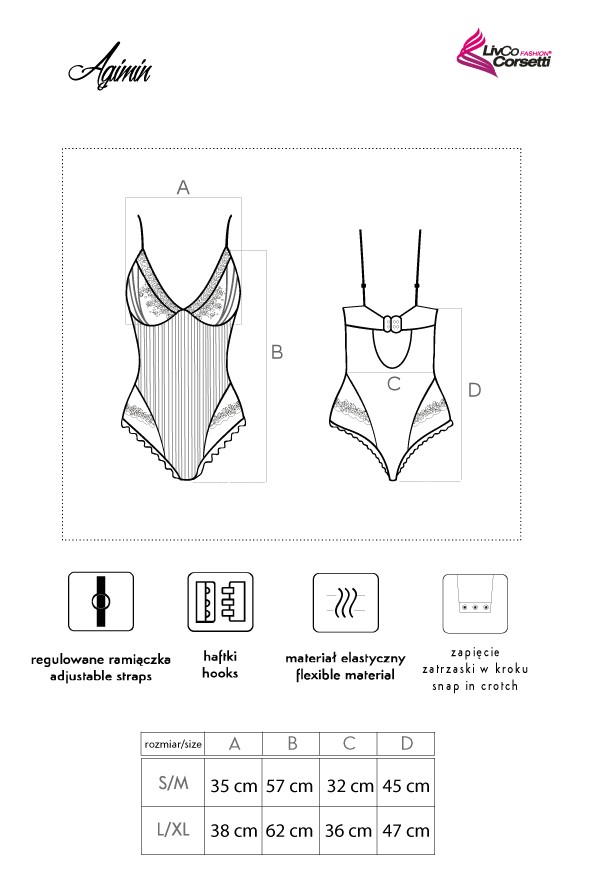 Agimin LC 90615 Dahila Collection LivCo Corsetti Fashion