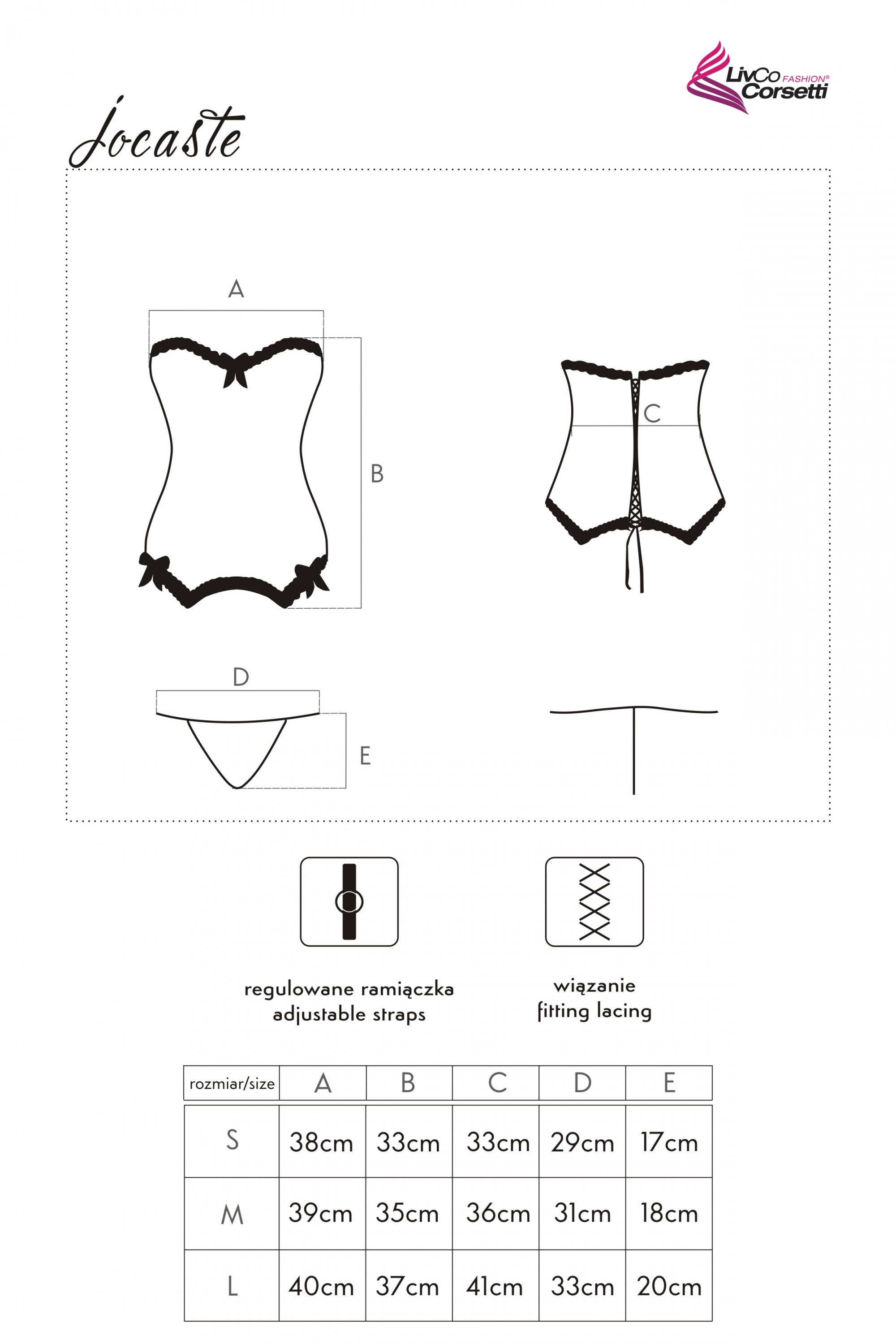 Jocaste LC 16039 S M L LivCo Corsetti Fashion
