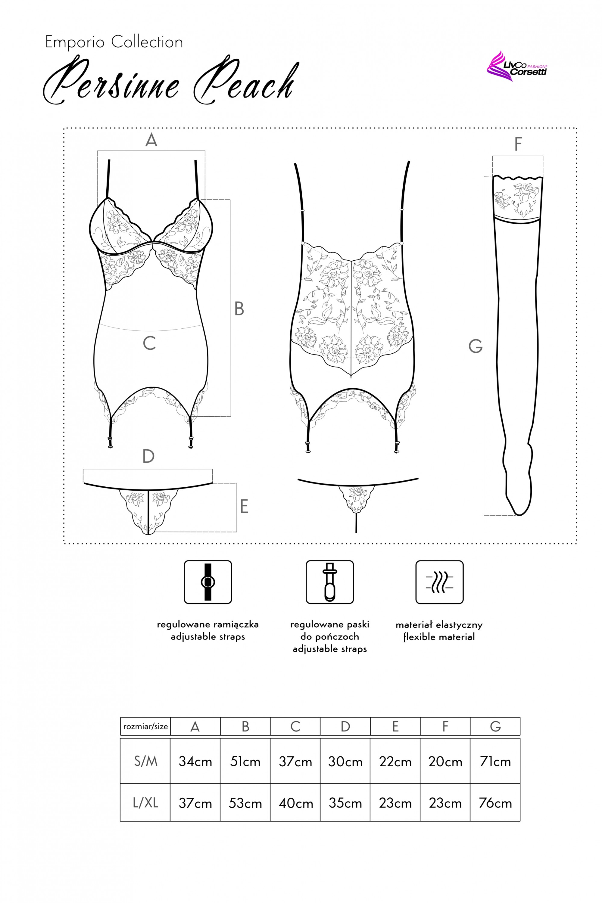 Persinne Peach Emporio Collection LivCo Corsetti Fashion