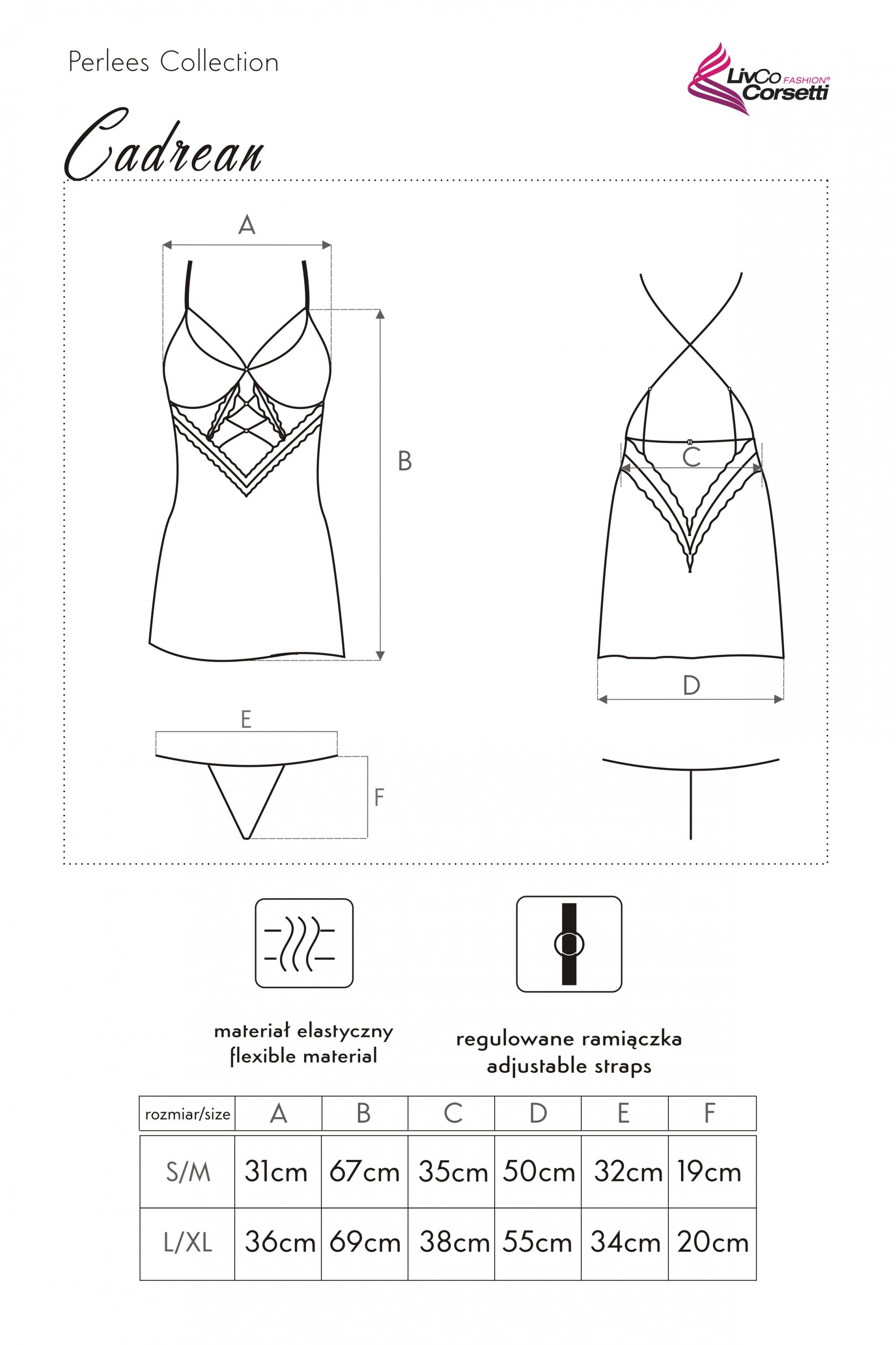Cadrean LC 90592 Perlees Collection LivCo Corsetti Fashion