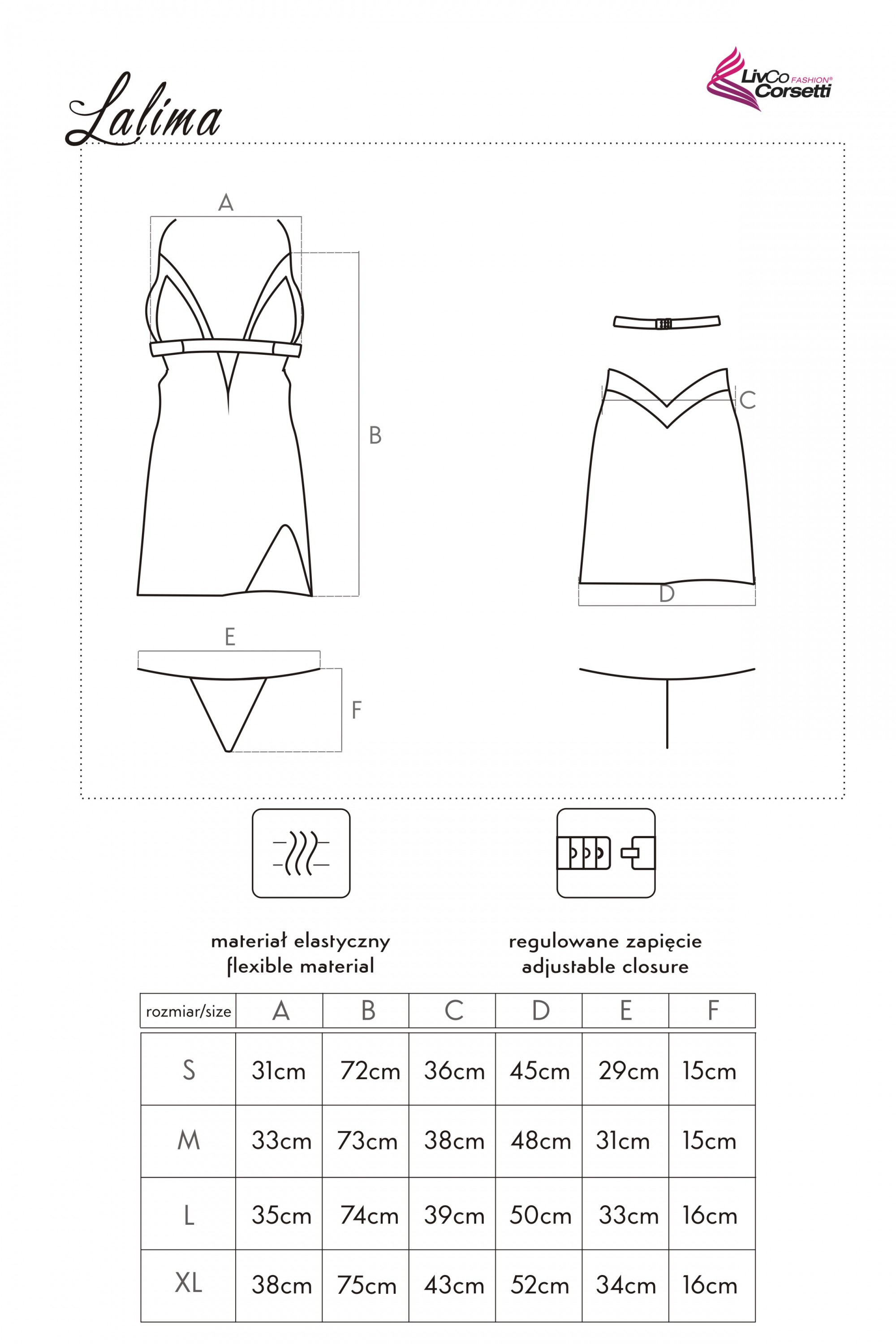 Lalima LC 13428 S M L XL LivCo Corsetti Fashion