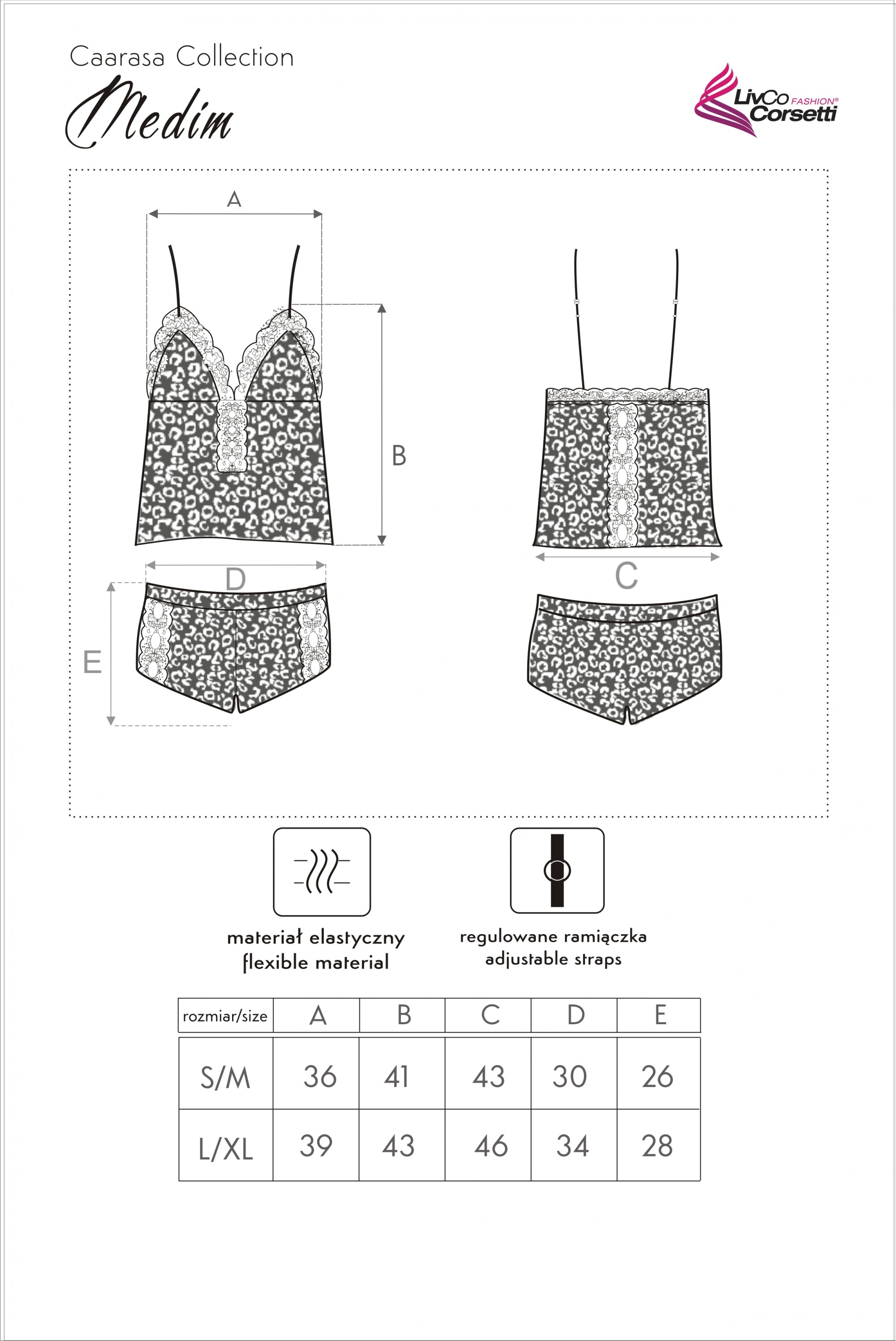 Medim LC 90601 Caarasa Collection LivCo Corsetti Fashion