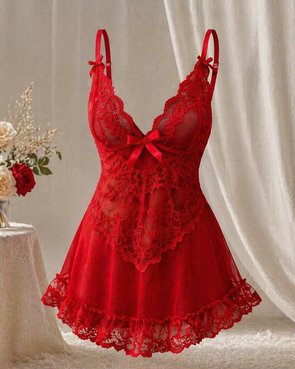 Zmysłowa Koszulka Damska Nuit red  LivCo Corsetti Fashion LivCo Corsetti Fashion