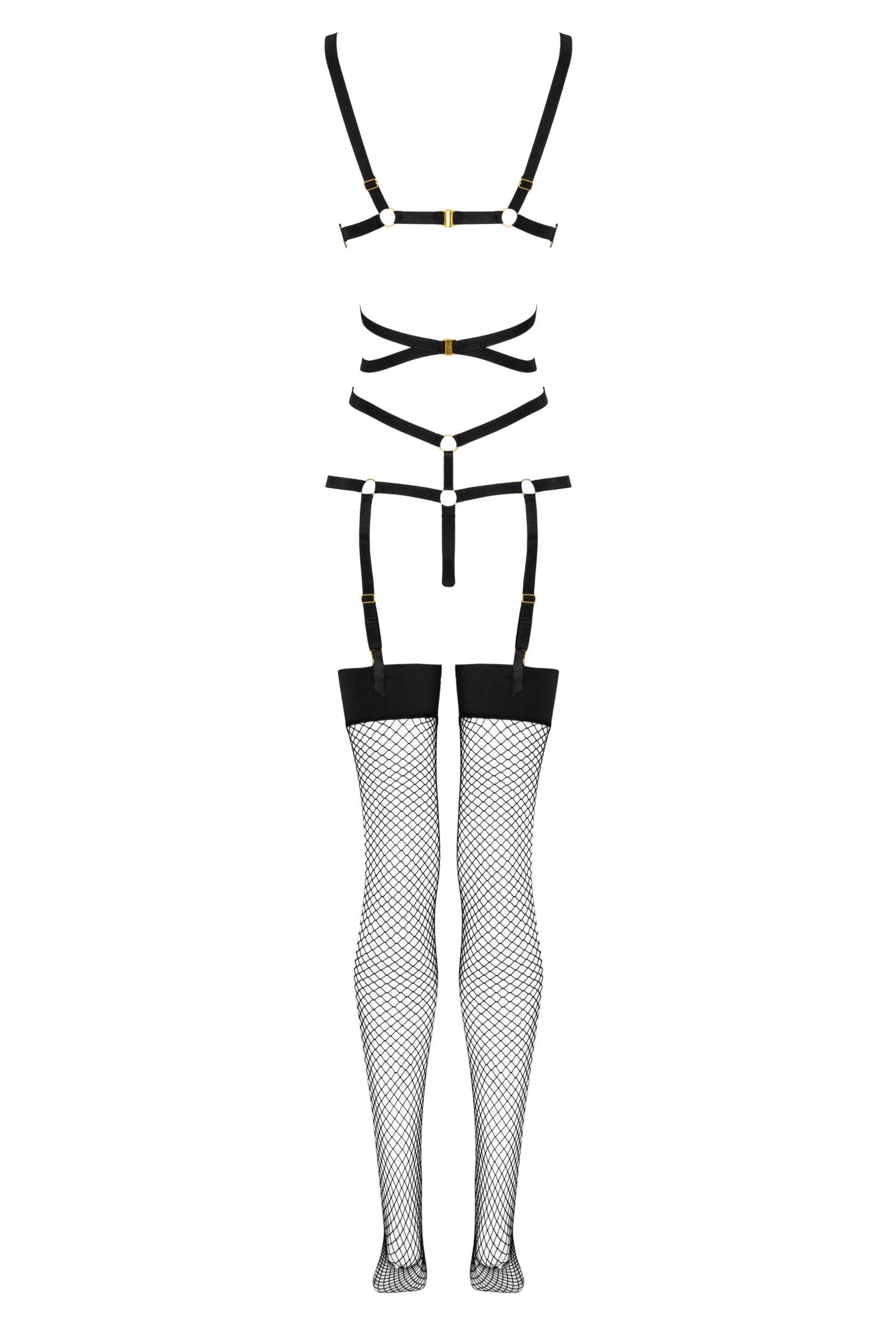 Thiara Black/Czarne zmysłowe body z pończochami LivCo Corsetti Fashion