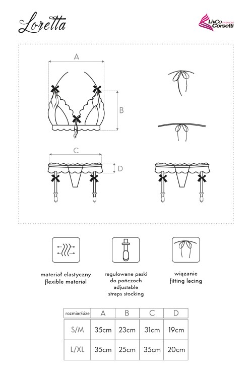 Zmysłowy komplet Loretta LC 2778 LivCo Corsetti Fashion