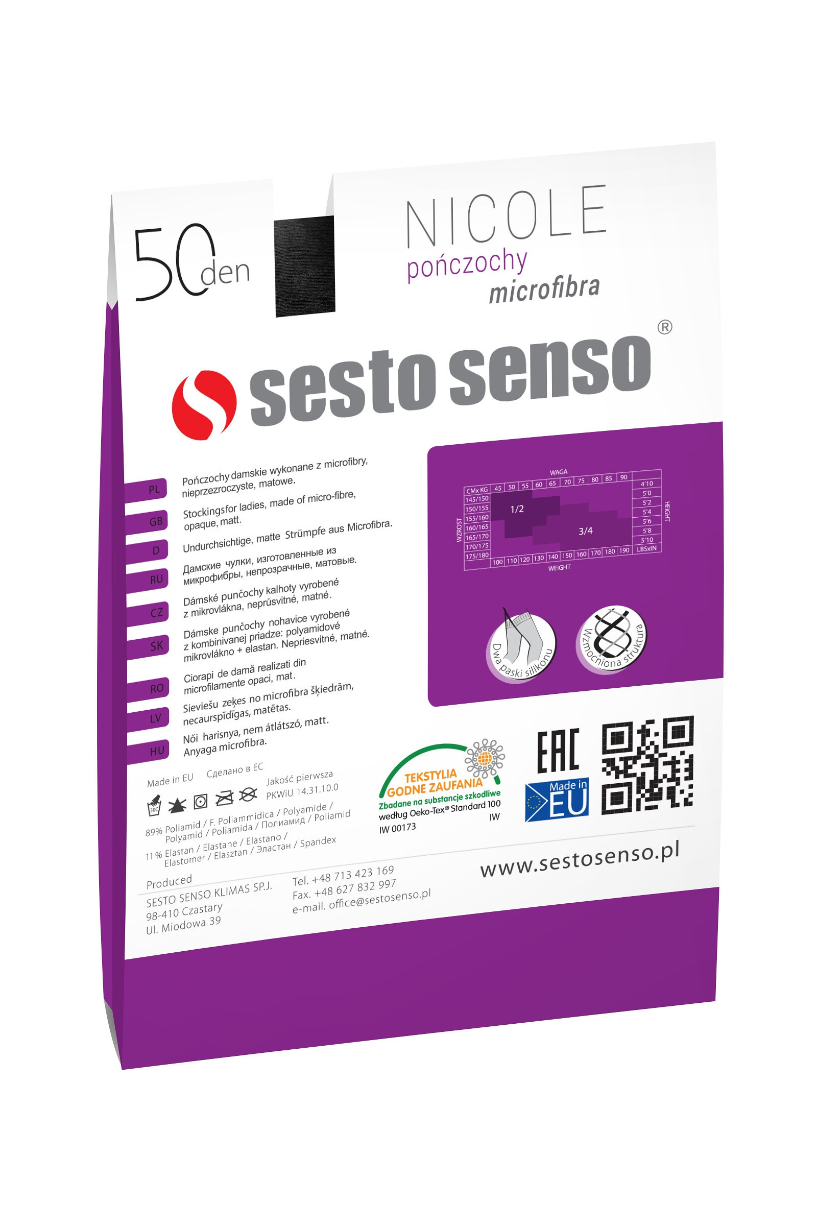 Pończochy Sesto Senso Nicole 50 den