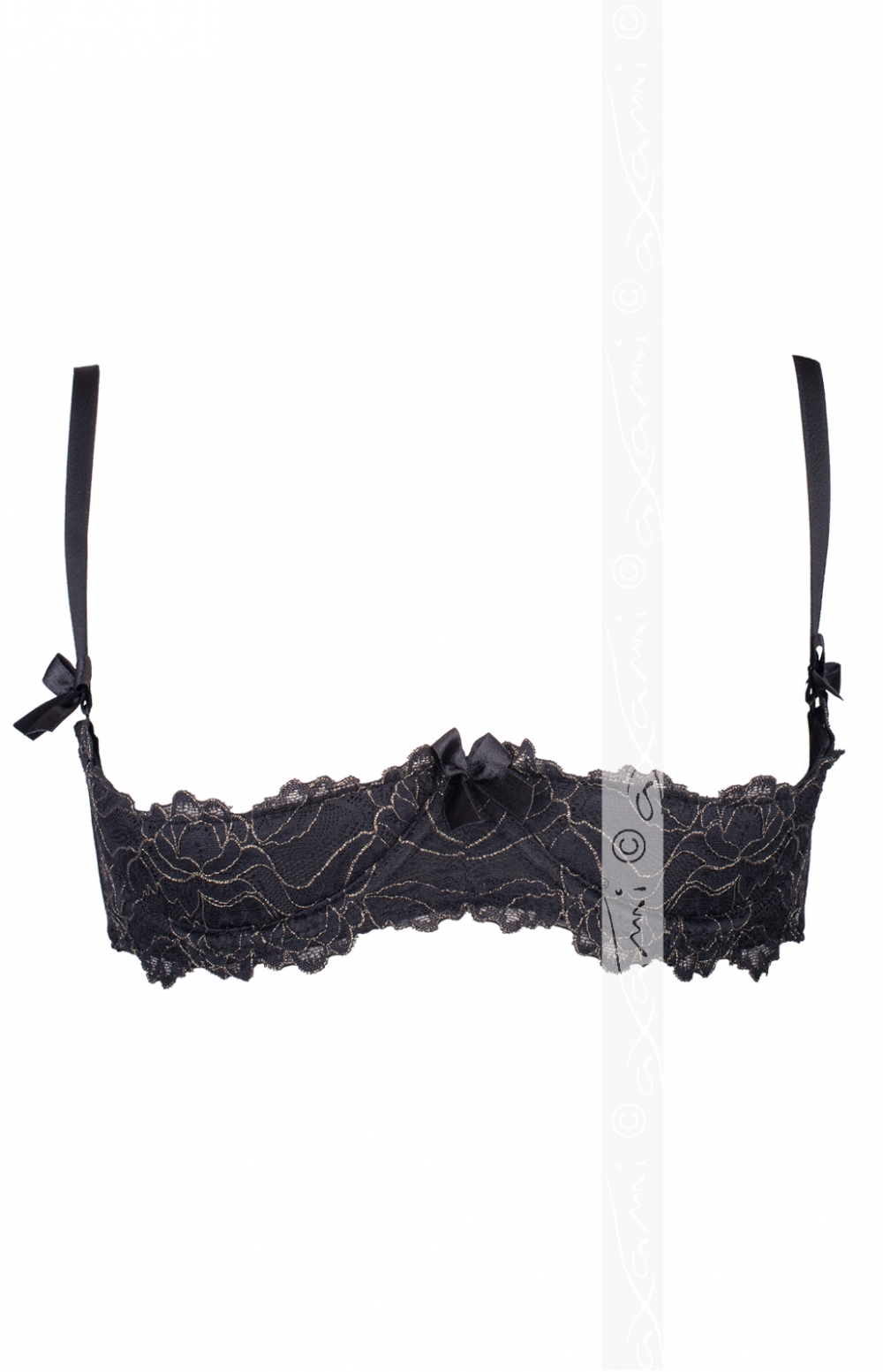 Biustonosz V-5891 Meteorite  czarno-złoty