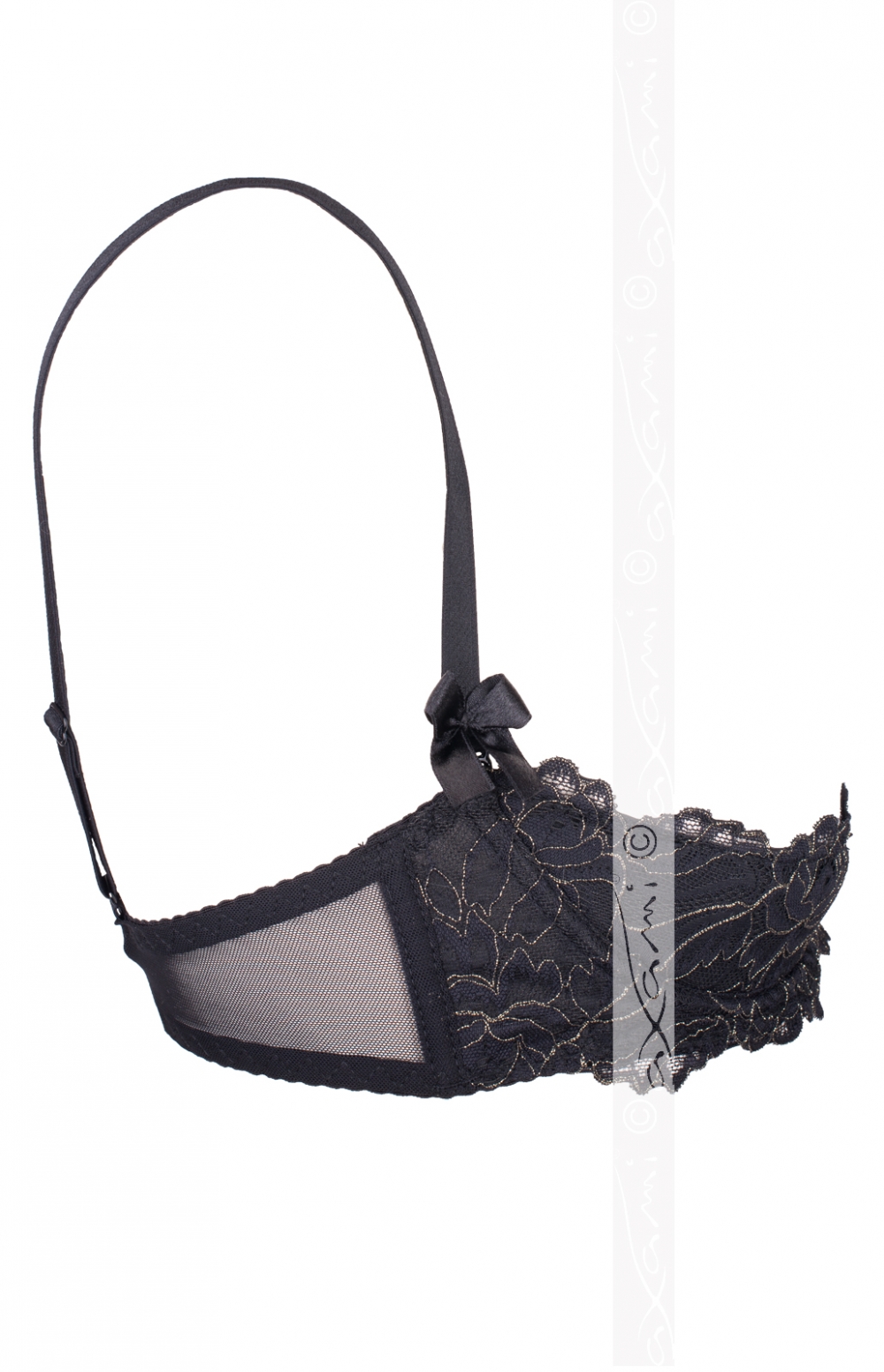 Biustonosz V-5891 Meteorite  czarno-złoty