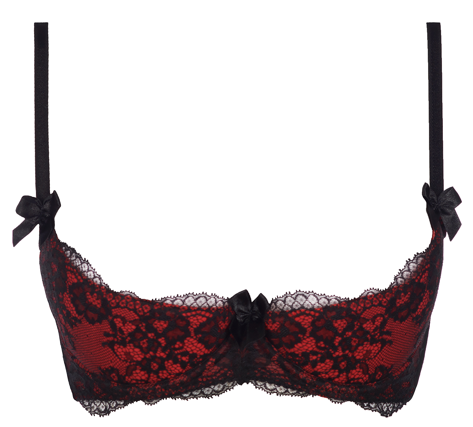 Biustonosz V-7801 Cherry pie czarno-czerwony