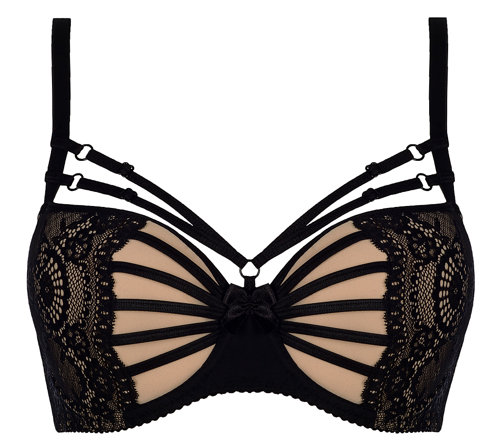 Biustonosz V-8031 65C 65D 65E 70A 70B 70C 70D 70E 75A 75B 75C 75D 75E 75F 75G 80A 80B 80C 80D 80E 80F 80G 85B 85C 85D 85E 85F 90C 90D 90E czarno-beżowy