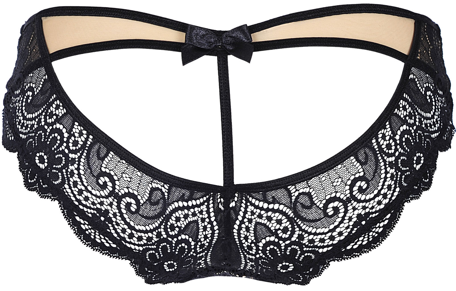 Figi V-9073 L M S XL beżowo-czarny