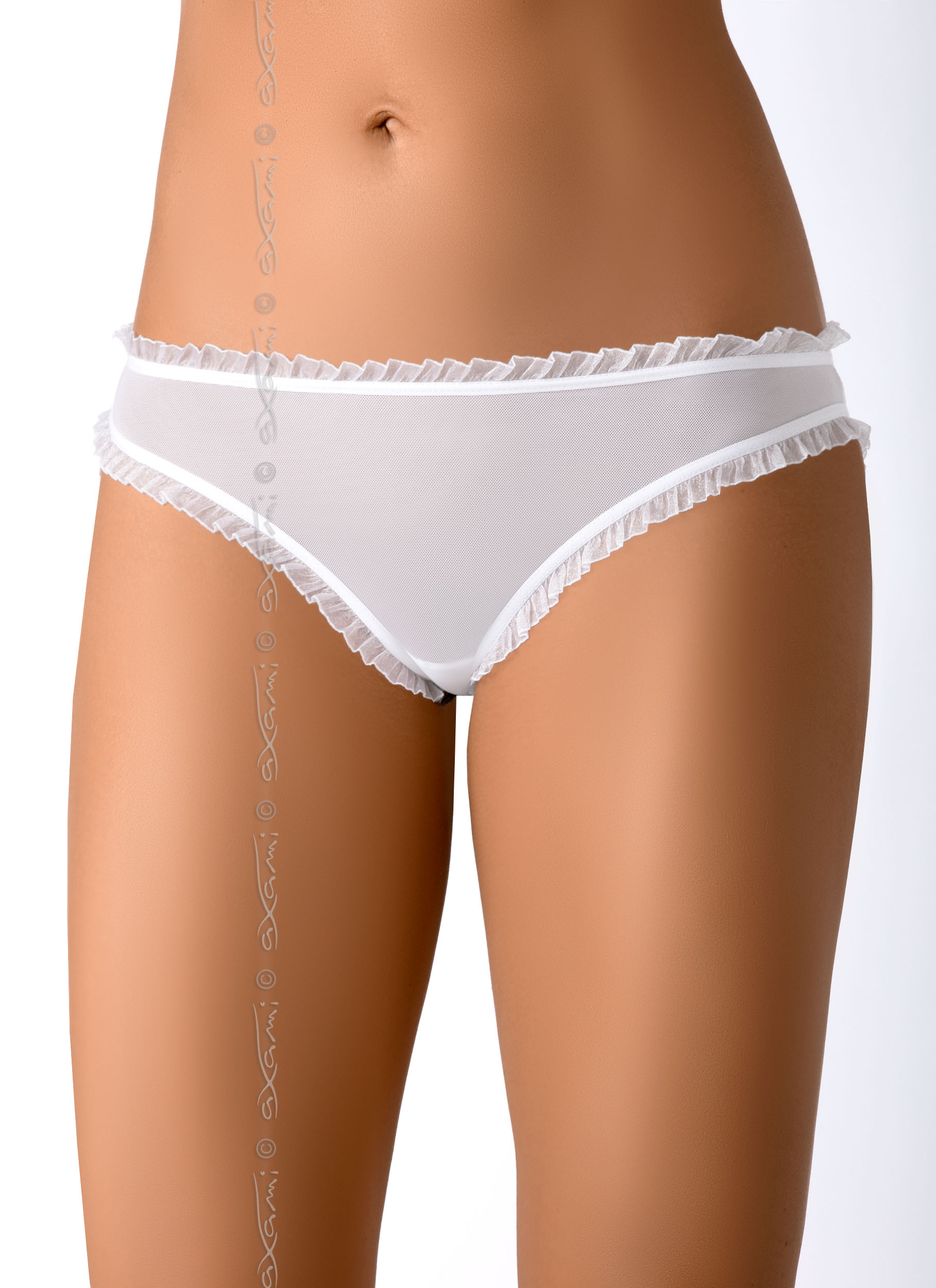 Figi pełne V-7253 Shine L M S XL biały