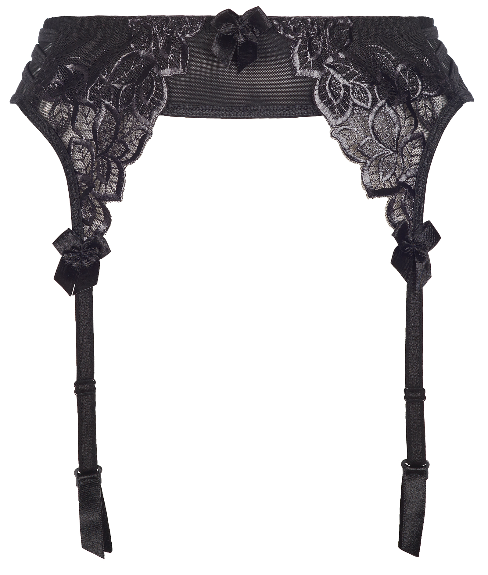 Pas do pończoch V-7862 Chocolate bar L M S XL czarny