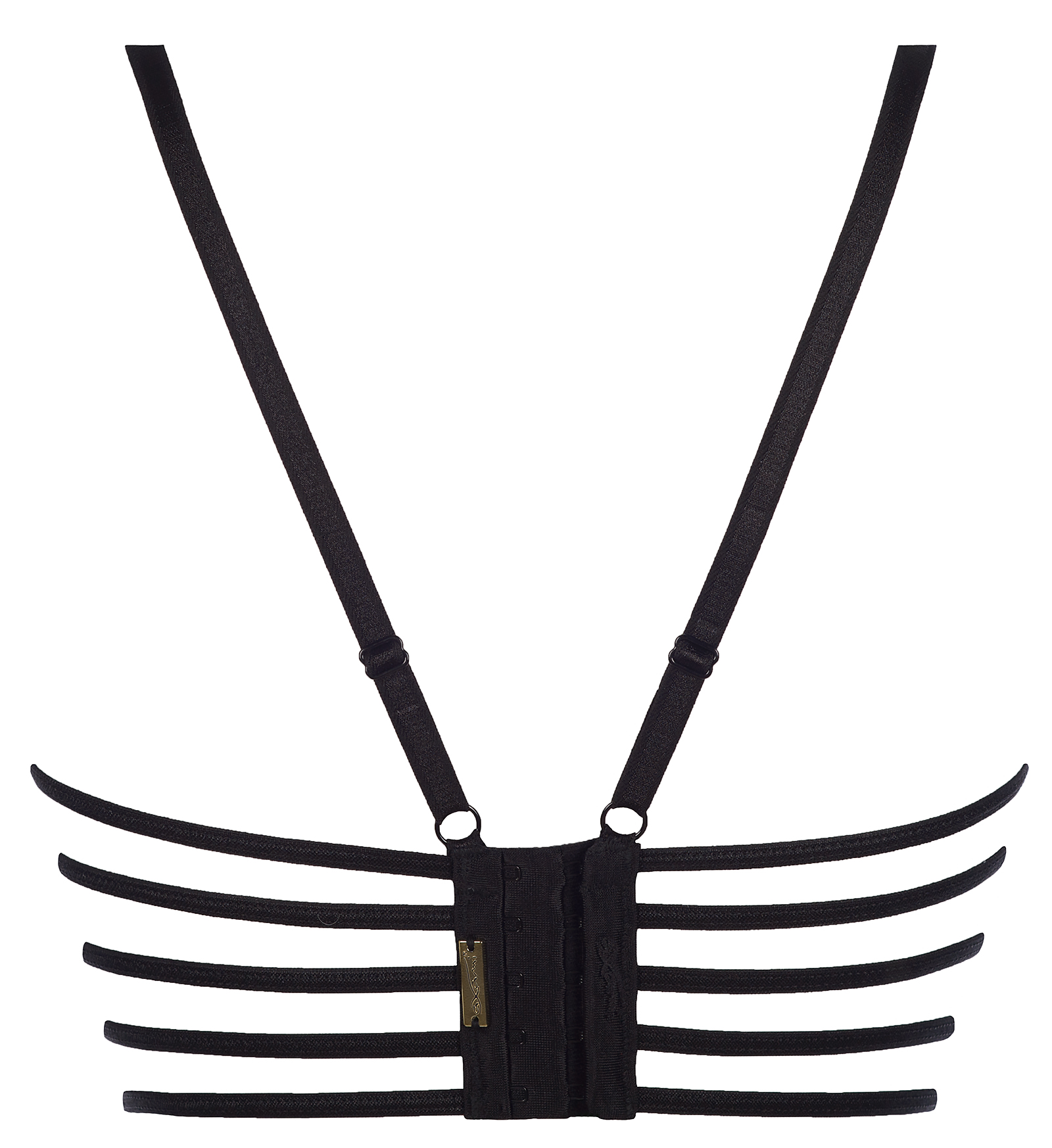 Półgorset miękki V-7761 Praline  czarny