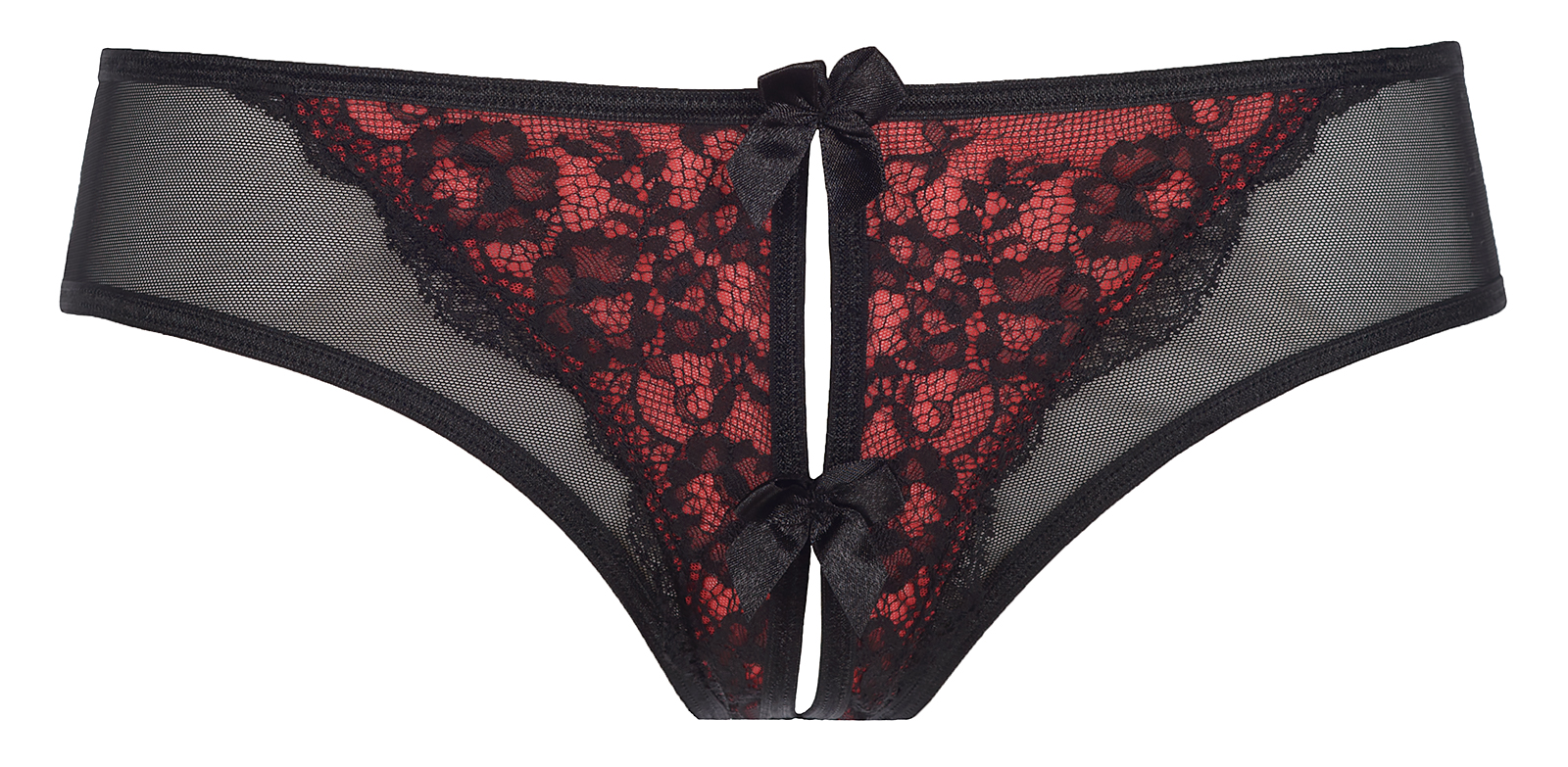 String Brasiliana V-7795 Tamarillo sorbet L M S XL czarno-czerwony