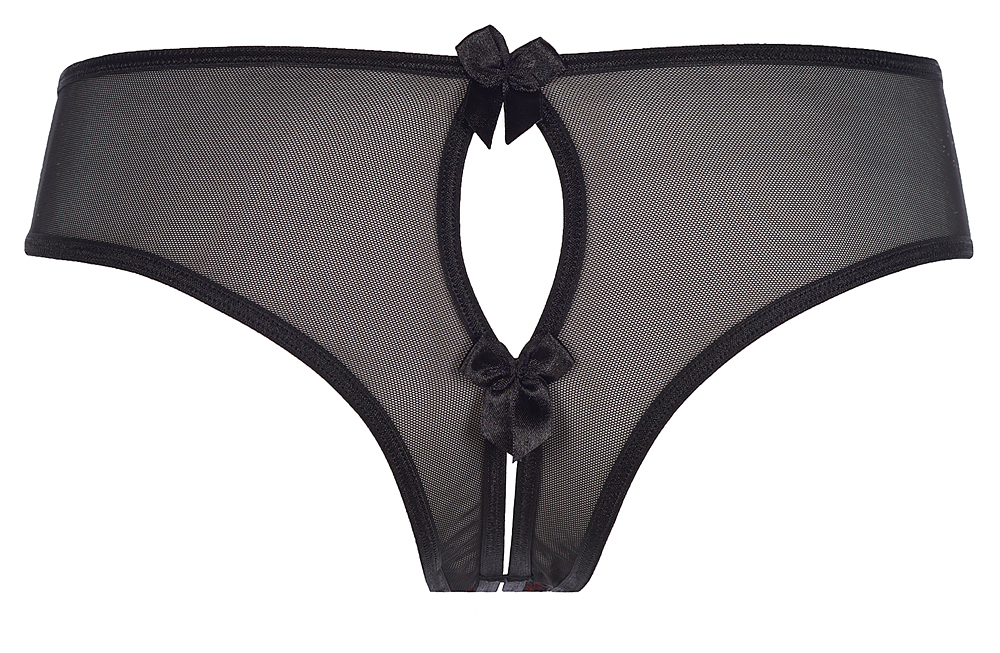 String Brasiliana V-7795 Tamarillo sorbet L M S XL czarno-czerwony