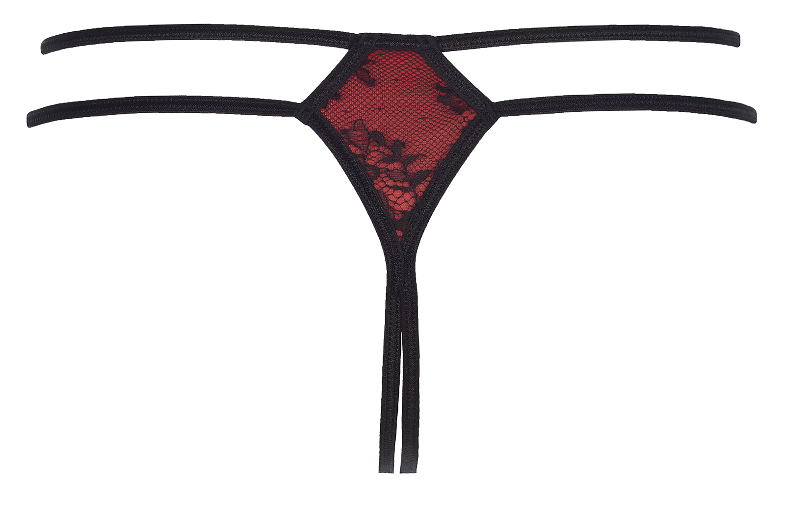 String V-7808 Cherry pie L M S XL czarno-czerwony