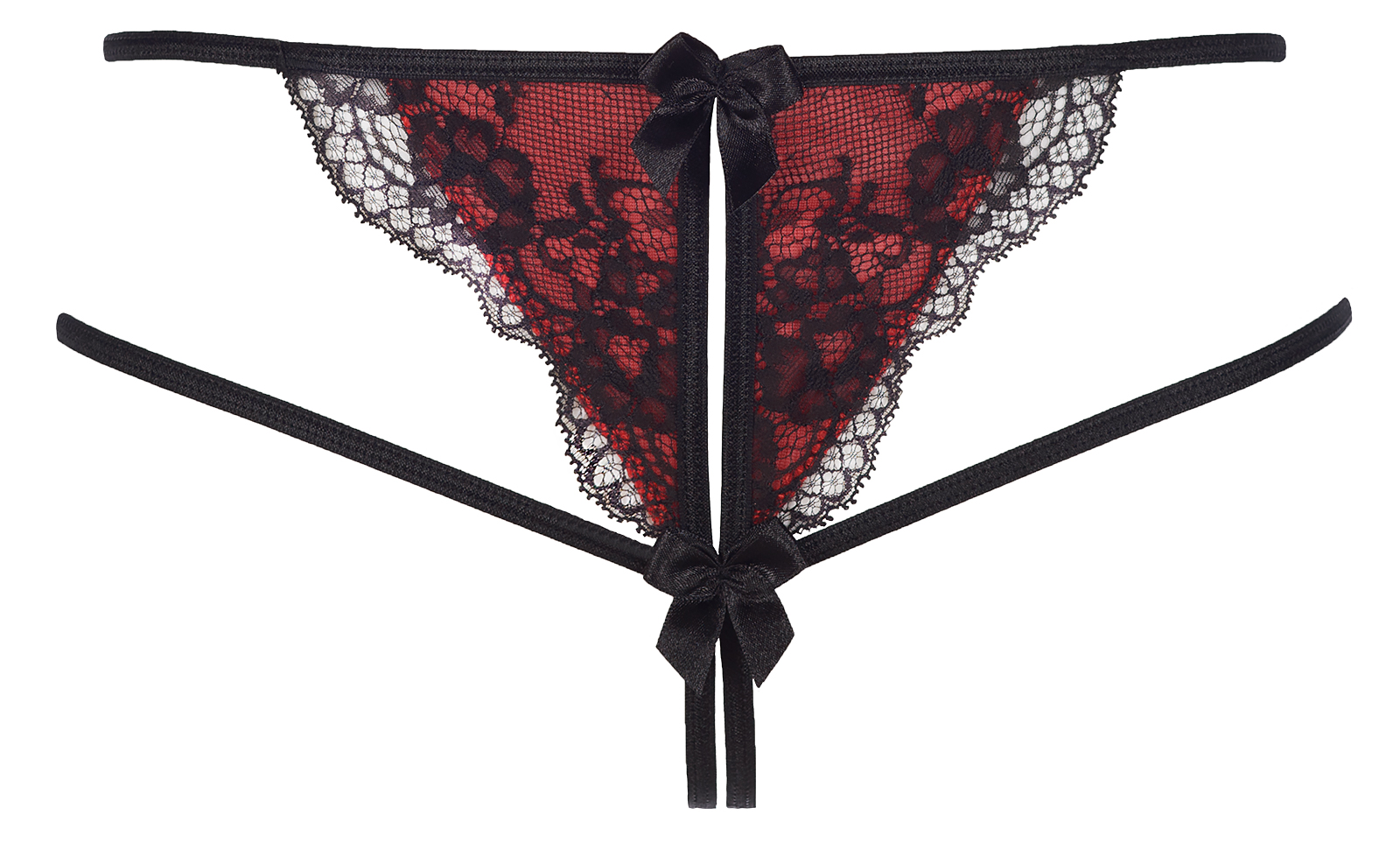 String V-7808 Cherry pie L M S XL czarno-czerwony