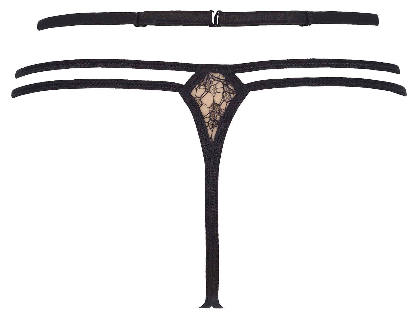 String V-7888 Marshmallow L M S XL czarno-beżowy