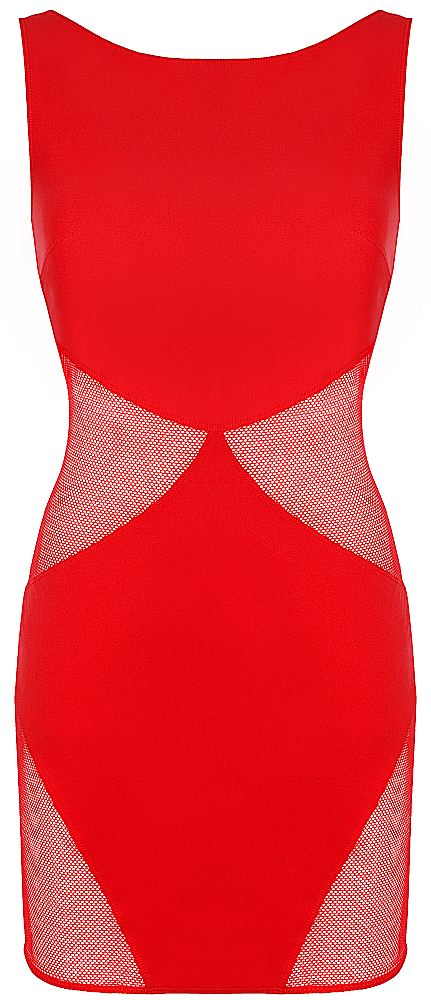 Sukienka V-9289 L M S XL czerwony