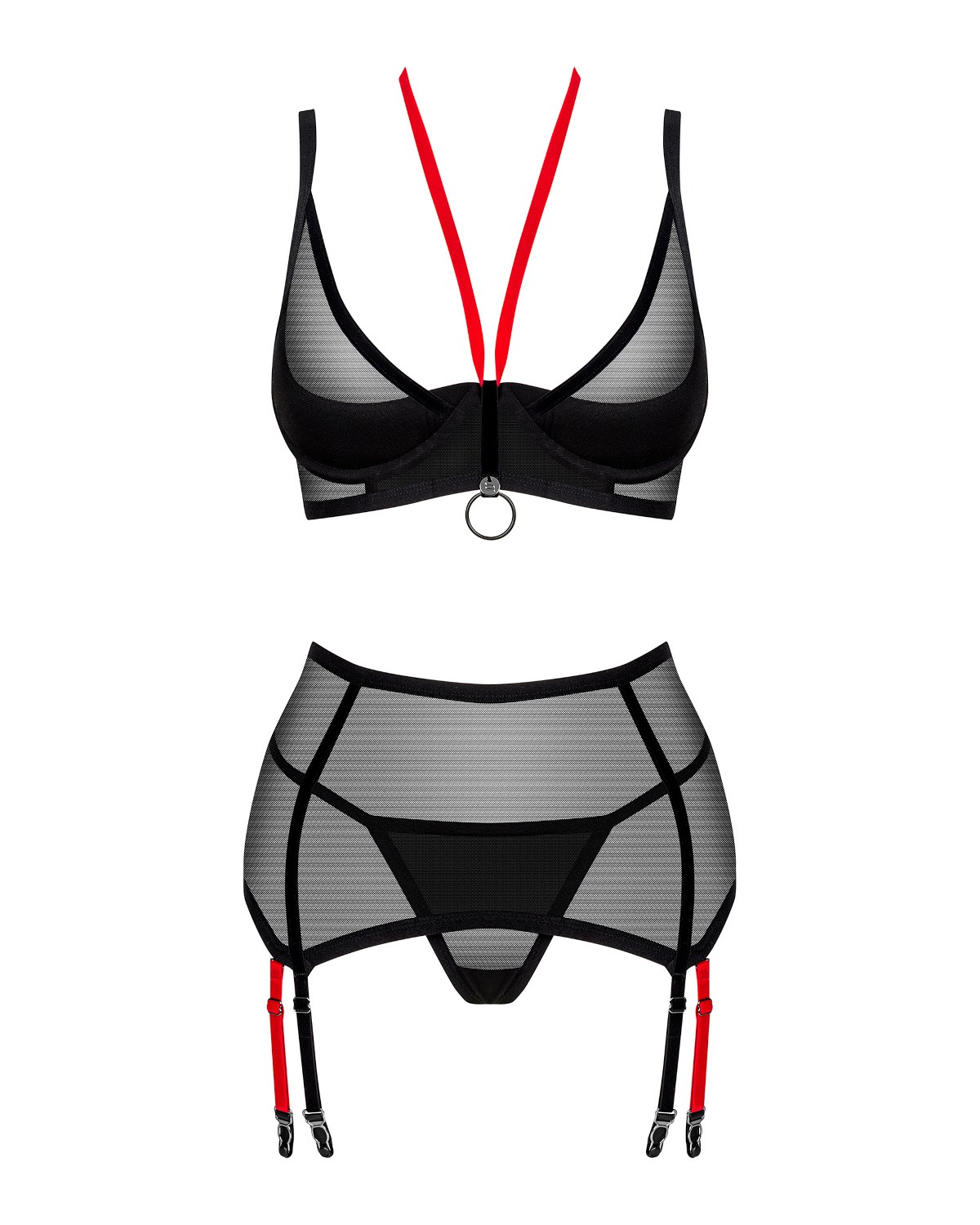 Komplet Obsessive Glandez Set With Garter Belt
