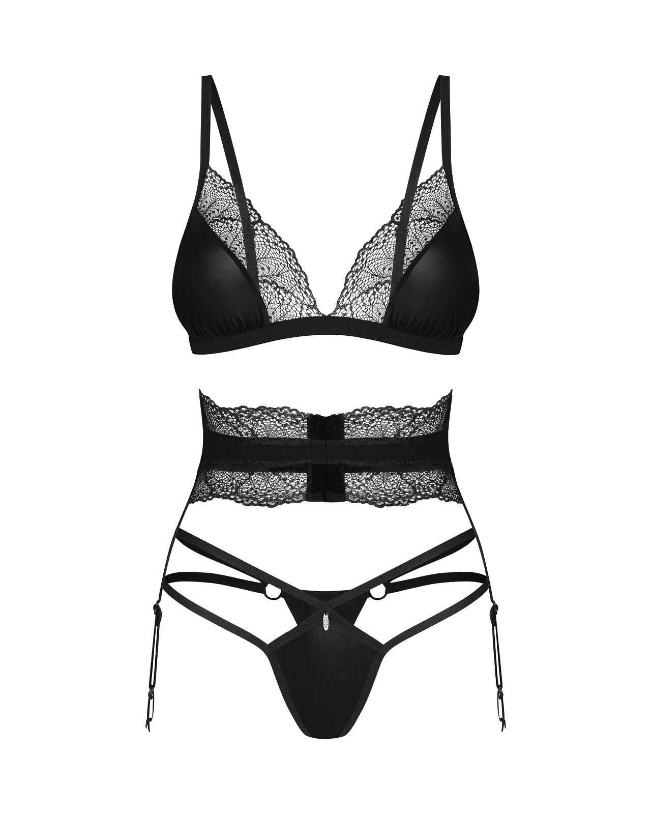 Komplet Obsessive Lobellis 3-Pcs Set XS-2XL