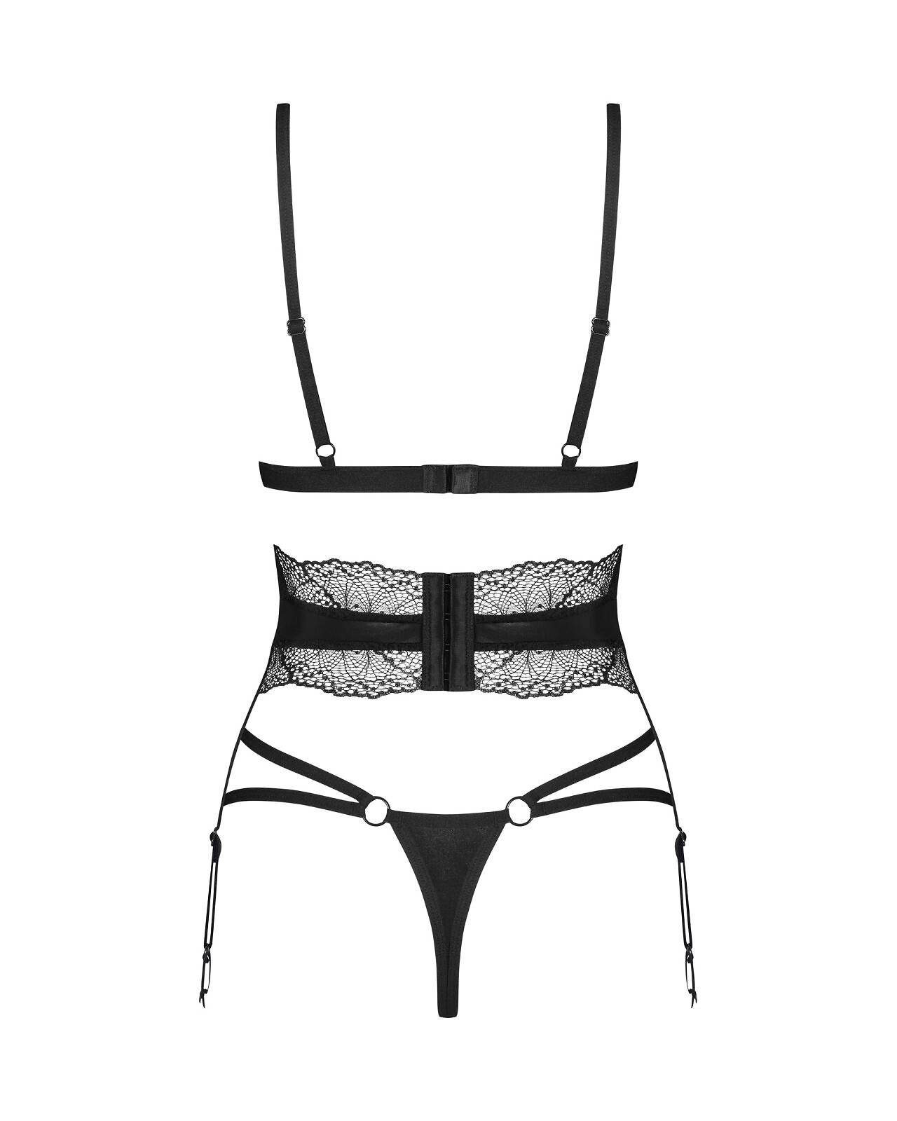Komplet Obsessive Lobellis 3-Pcs Set XS-2XL