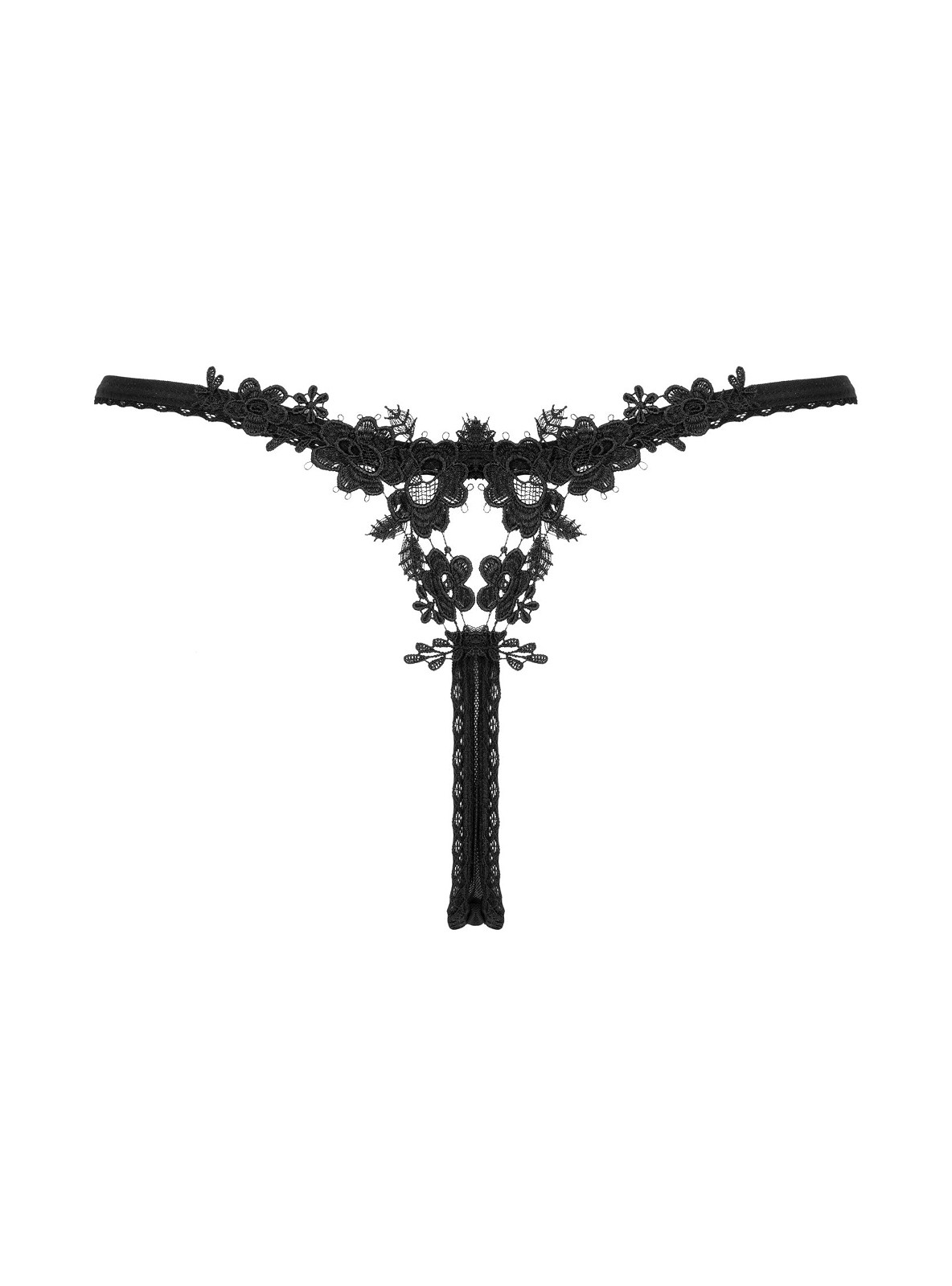 Stringi Obsessive Celia Noir Crotchless Thong